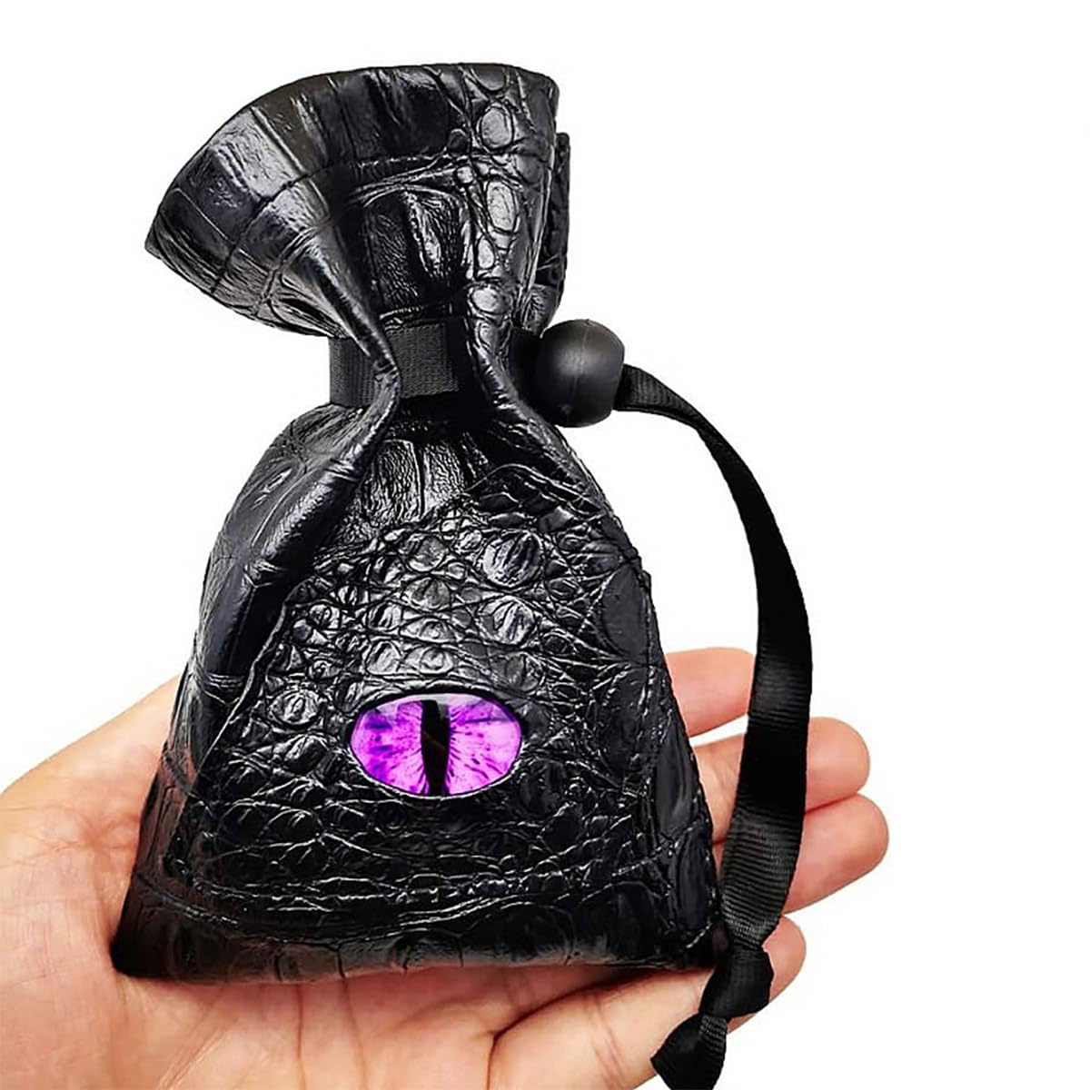 Torba na kości Dragon Eye z zamknięciem na sznurek DND skórzana torba na kości do lochów i smoków, prezenty, idealna torba do przechowywania matryc do gier fabularnych na blacie