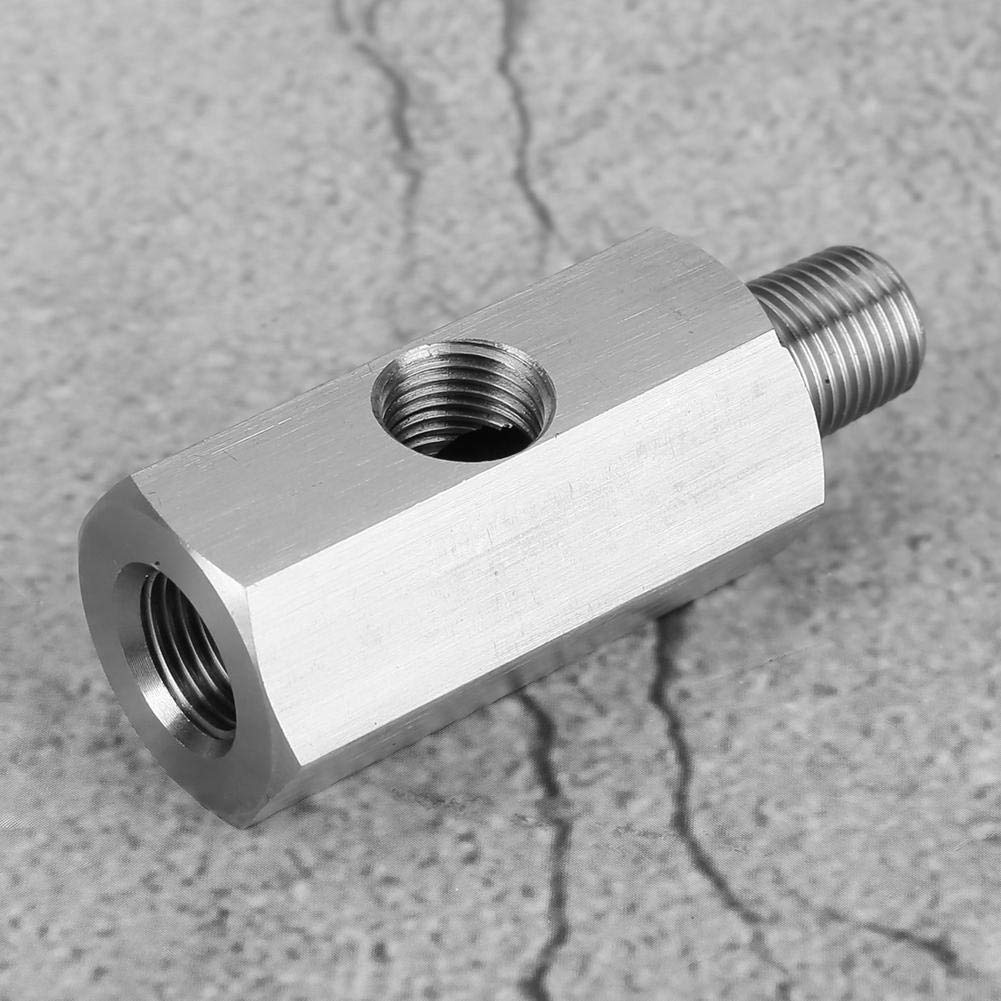 Adattatore sensore pressione olio, manometro pressione olio M10 Adattatore Tee a NPT Turbo in acciaio inossidabile