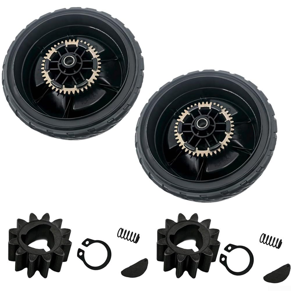Kit de ruedas para cortacésped y engranaje de transmisión de 12 dientes de 8 pulgadas de diámetro para Honda HRN216 Series VKA VKAA VLAA VYA VYAA 44710-VR8-N00ZA 42710-VR8-N00ZA para jardín (ruedas