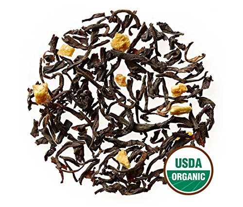 Image of Golden Moon Tea Organic Tippy Earl Grey Black Tea - Real Bergamot Peels & Extract - Loose Leaf, Non-GMO - Travel Tin (30 Servings)