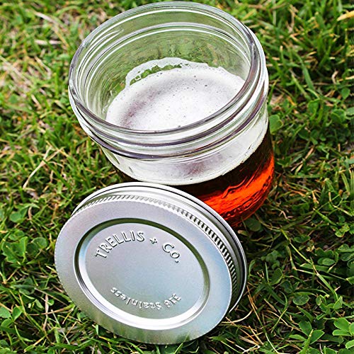 Trellis + Co. 43235-245135 316 Stainless Steel Wide Mouth Mason Jar Lids thumb #6