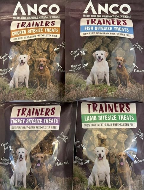 Anco Bitesize Dog Training Treats Variety Pack (Chicken/Turkey/Lamb/Fish) - Gluten & Grain Free