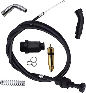 Carburetor Choke Cable & Valve Plunger Kit Replacement for Honda Rancher 350 TRX350FM TRX350TE TRX350TM TRX350FE 2000-2006 / Foreman 400 TRX400FW 1997-2003