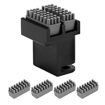 Nozzle Brush with 4pcs Extra Silicone Brush for Bambu Lab P1P/P1S/X1/X1C/X1E, Plug and Play Nozzle Wiper Cleaning Kit for 3D Printer Filament Residue Cleaner Accessories