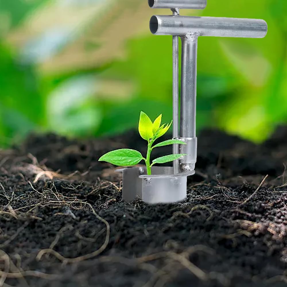 Set Seminatore Manuale Con Dispenser Regolabile 5 Uscite + Dibber 17,5 Cm + 10 Etichette – Profondità Di Semina Precisa, In Plastica Verde