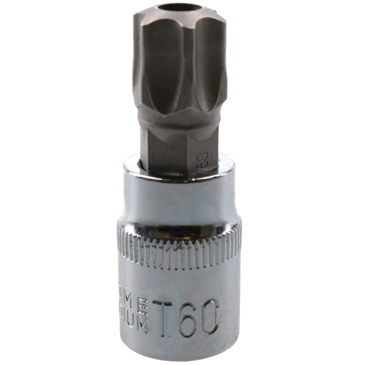 Ab Tools T60 3/8" Drive Tamper Proof Torx Star Bit 48Mm Tamper Torx Chrome Vanadium Steel