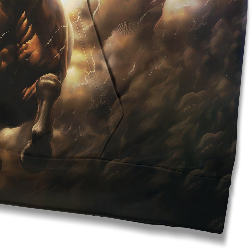 Men Brilliant Starlight Thunderbolt 3D Horse Printing Hoodies Aurora Animal Graphic Hooded Sweatshirts - Image 4