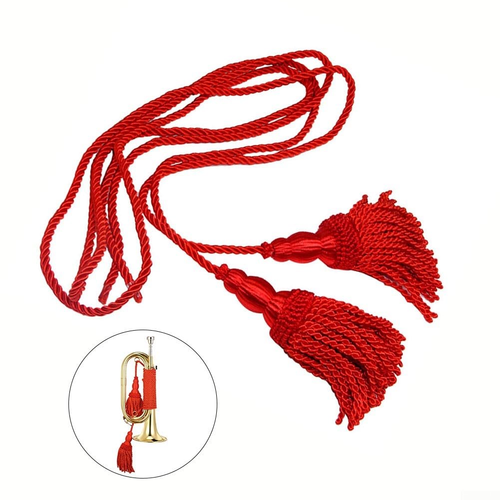 Cordon en laine acrylique avec frange, spécialement conçu pour les clairons en Sib, corde à main pour instruments en laiton, artisanat britannique