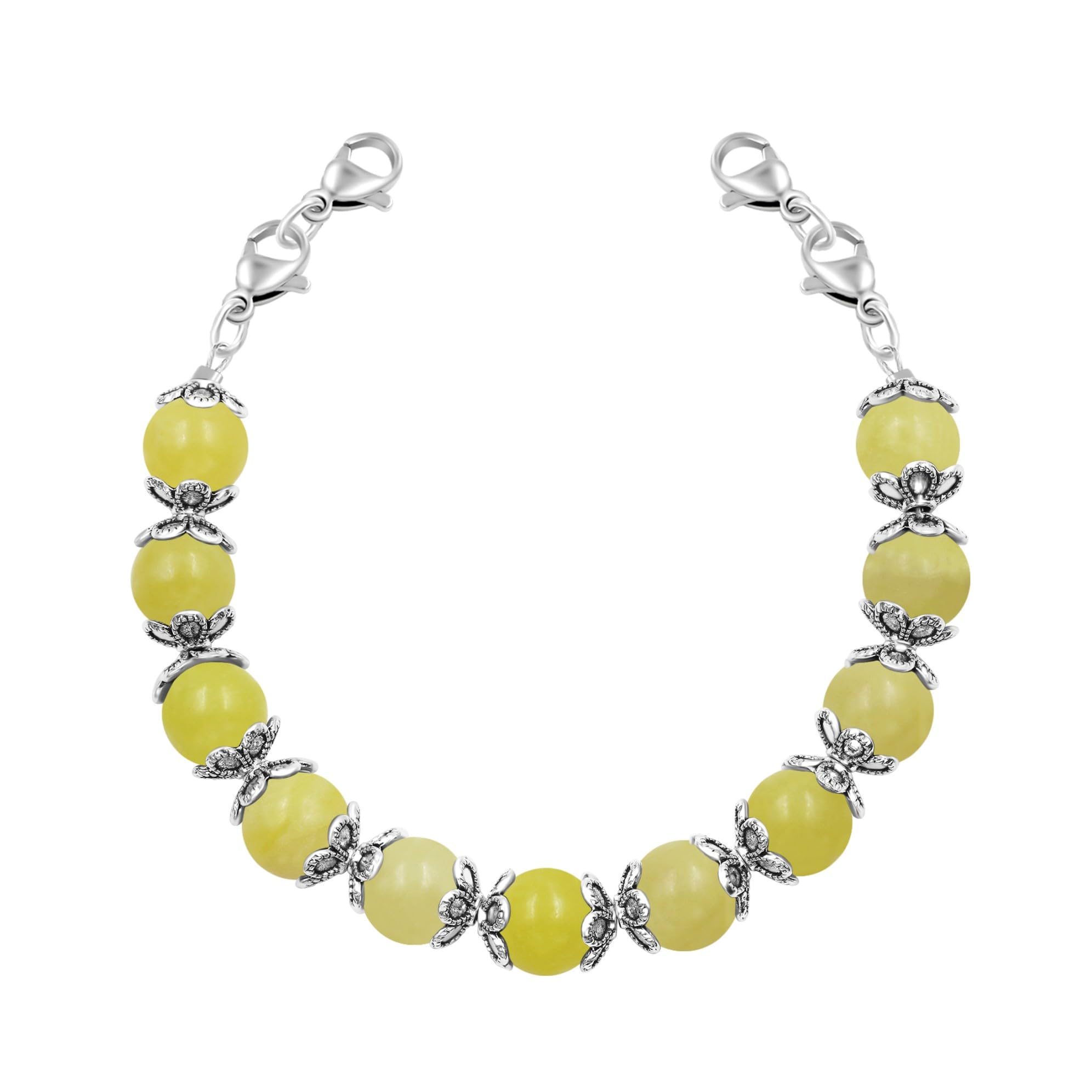 Interchangeable DIY Semi-Finished Medical Alert Bracelet - 8mm Natural Stone Bead Adjustable Dual-Use Bracelet - YA5062