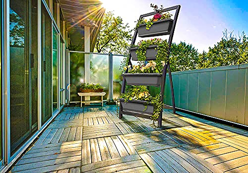 Outland Living 6-Ft Raised Garden Bed - Vertical Garden Freestanding Elevated Planter with 4 Container Boxes - Good for Patio or Balcony Indoor and Outdoor - Perfect to Grow Vegetables Herbs Flowers - Image 3