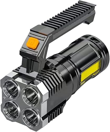 Linterna de luz fuerte, linternas de alta luz, recargable, potente linterna de mano para emergencia, camping, senderismo, invierno, correr, diadema