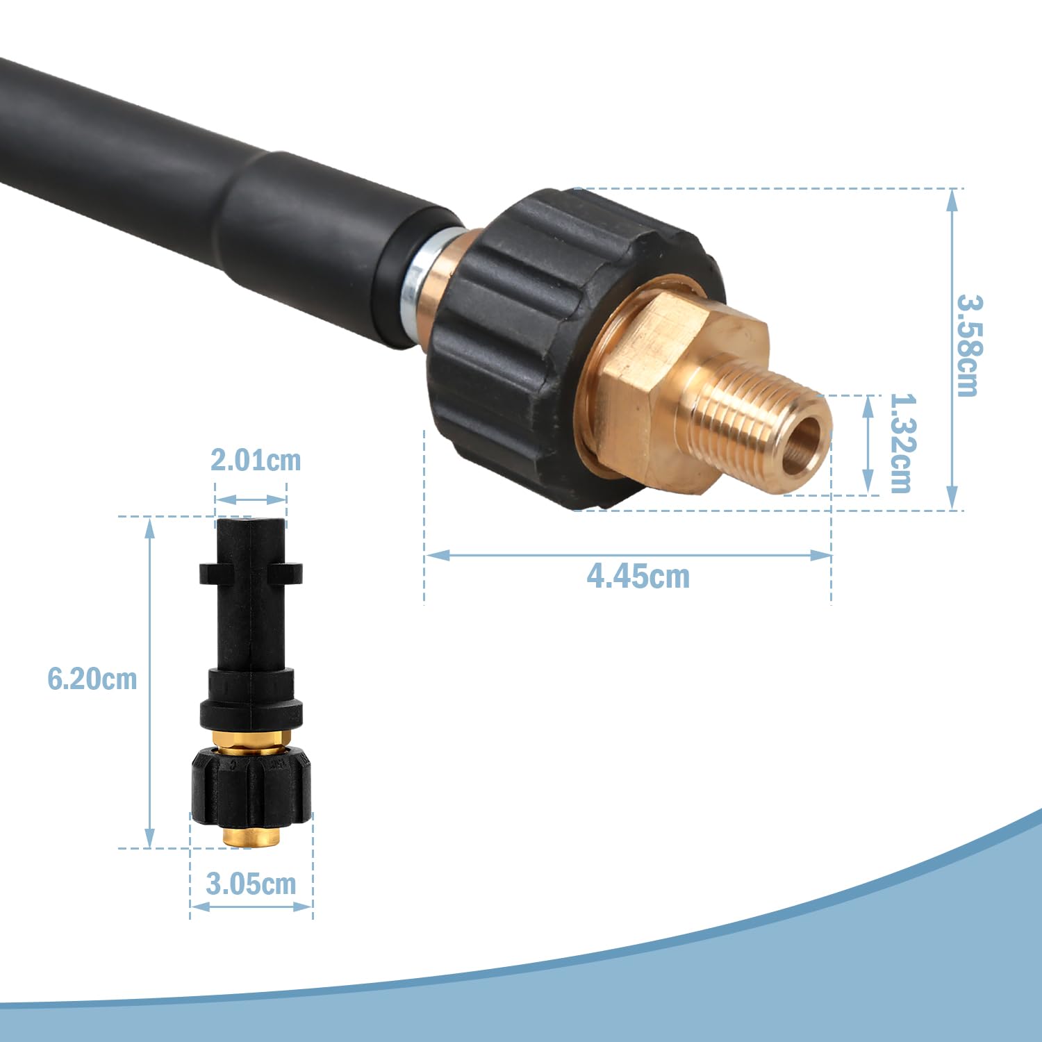 Tuyau haute pression, tuyau de nettoyage de drain de 20 m, nettoyeur de drains de 180 bar compatible avec les connexions rapides de nettoyeur haute pression