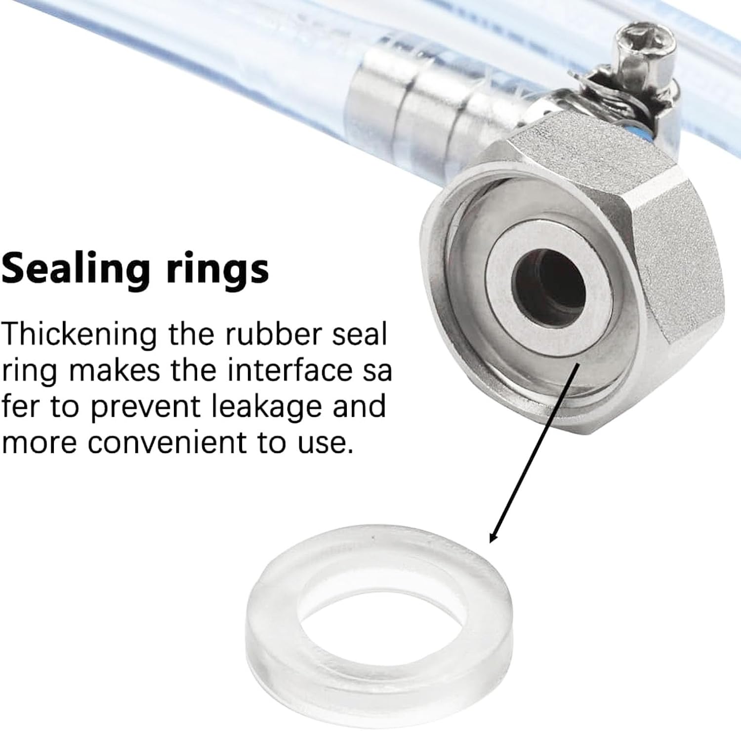 PERA Beer Hex Nut - 90 Tail Piece Elbow, 5/8" G Threaded, 1/4" Barb Connector for Home Brewing Beer Dispenser