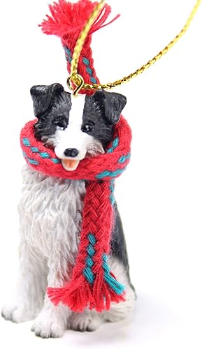Conversation Concepts Border Collie - Adorno pequeño de Navidad en miniatura - Encantador