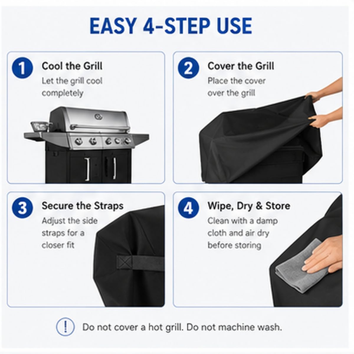 Copertura Barbecue per Char-Broil Advantage 445 S 140895 2026+ | Salvaspazio Pratico Montaggio Rapido Vestibilità Perfetta Aspetto Pulito Facile Trasportare Resistente Agenti Atmosferici