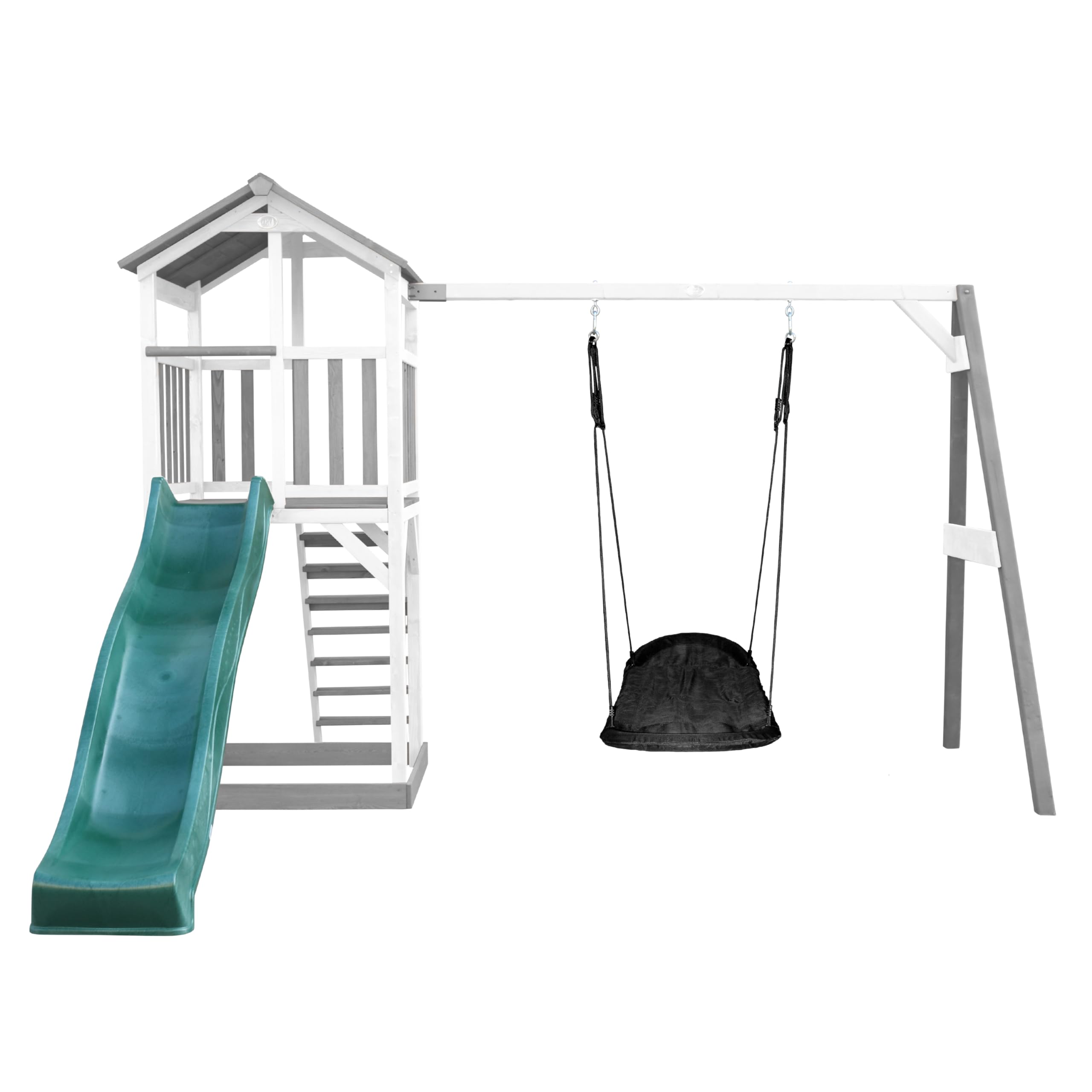 Aire De Jeux AXI Beach Tower – Tour Avec Toboggan Et Bac à Sable – Bois FSC – Hauteur Plateforme 117,5 Cm – Dès 3 Ans