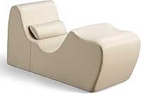 Zinus Lotus Zero Gravity Chaise Lounger - Ergonomic Foam Recliner for Living Room Relaxation, Pillow Included, No Assembly, Oatmeal