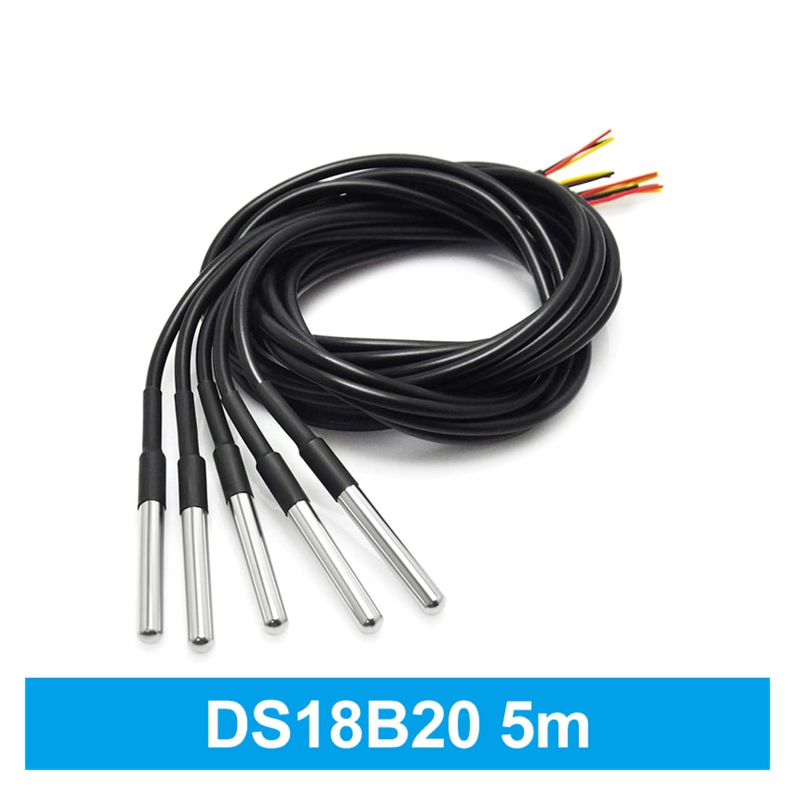 10 szt. wodoodporny czujnik temperatury DS18B20 gwint ze stali nierdzewnej pakiet 1 m 2 m 3 m 5 m 18B20 (DS18B20 5 m)