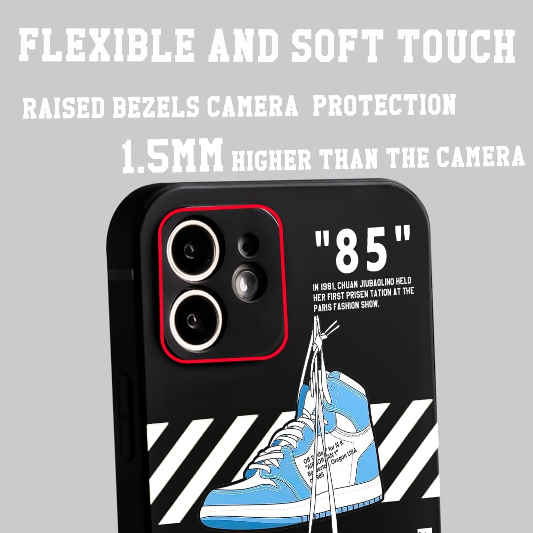 Cool Phone Case for iPhone 16 Case for Boys Men Aesthetic Basketball Shoes Drop-Resistant Lens Protection Sport Sneaker Street Design Shockproof Designer Cases Compatible with iPhone 16 Case - Image 3