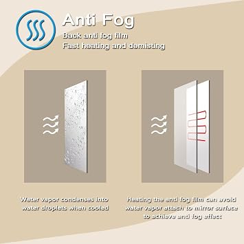 THEKLA Oval LED Lighted Mirror for Bathroom Wall Mounted Horizontal/Vertical 600 x 400mm Oval Light up Vanity Mirror with Lights 60cm Anti-Fog Dimmable 3 Color Smart Touch Memory Function Front Lights