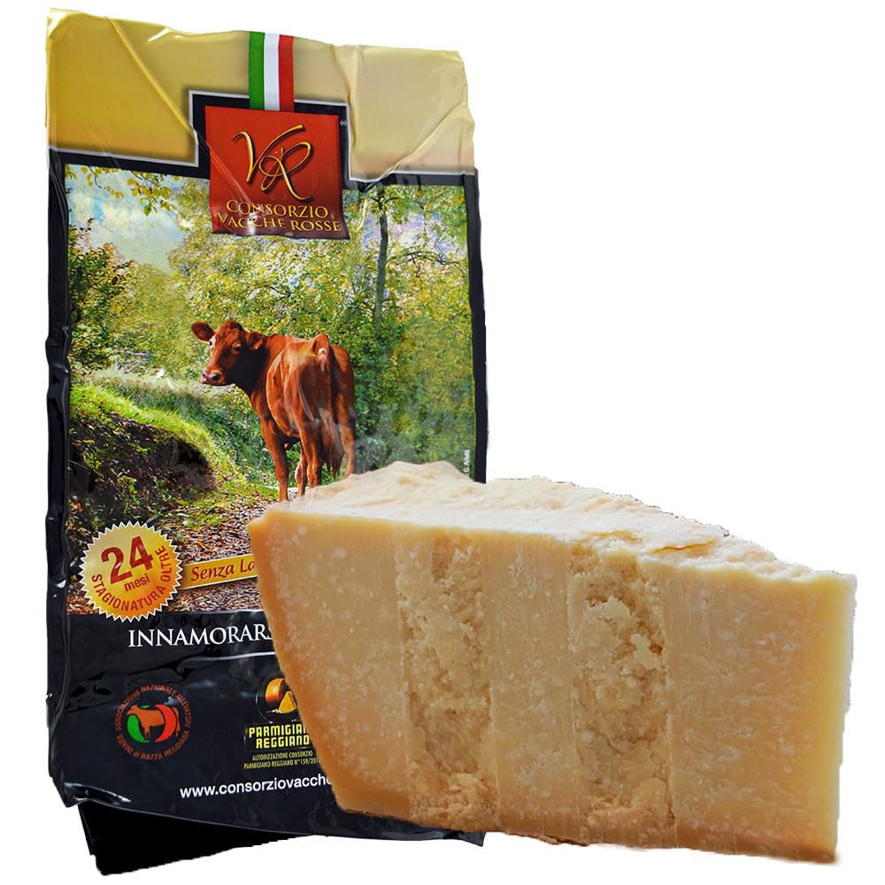 Selected by PARMAshop - Bundle - Parmigiano Reggiano DOP Vacche Rosse 24 meses + 40 meses (1 kg cada uno) + Condimento Balsámico Gocce d'Oro