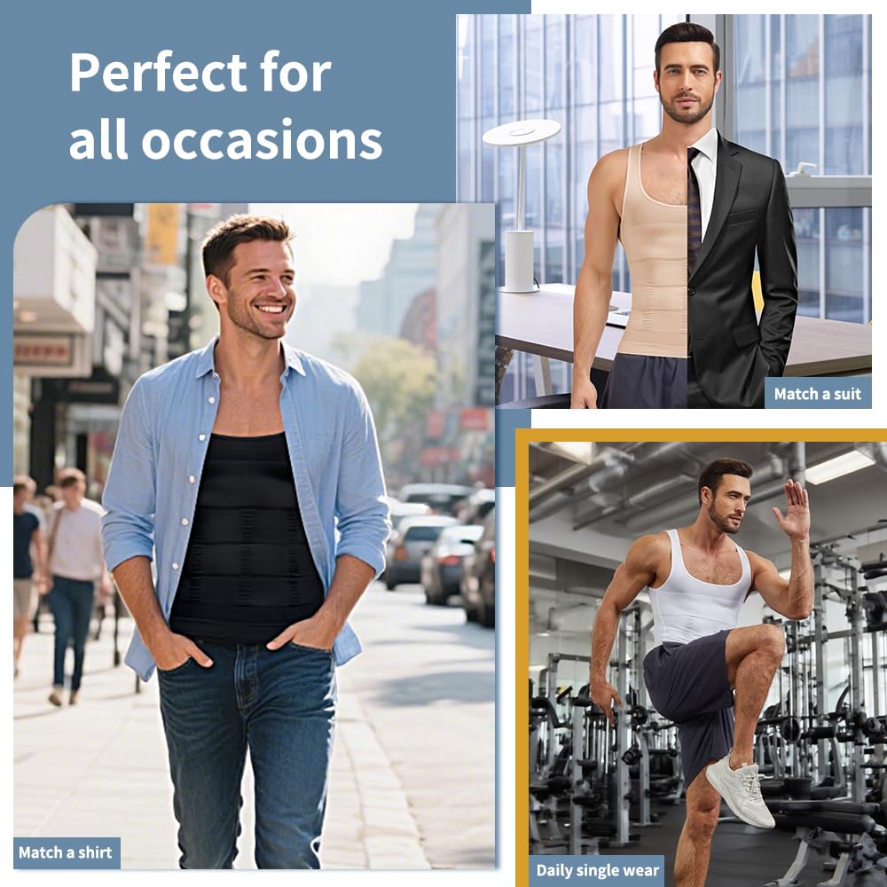 Ellareese Shapewear Débardeur gainant gainant pour homme