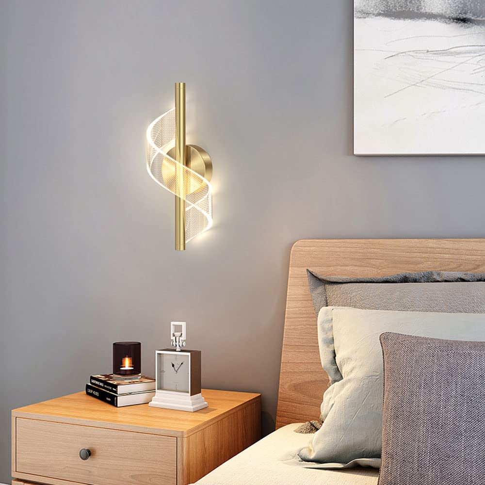 Luces De Pared Creativas Con Tira Estrecha, Lámpara De Pared Moderna De Lujo Y Simple Lampara De Noche Para Dormitorio Iluminacion Interior