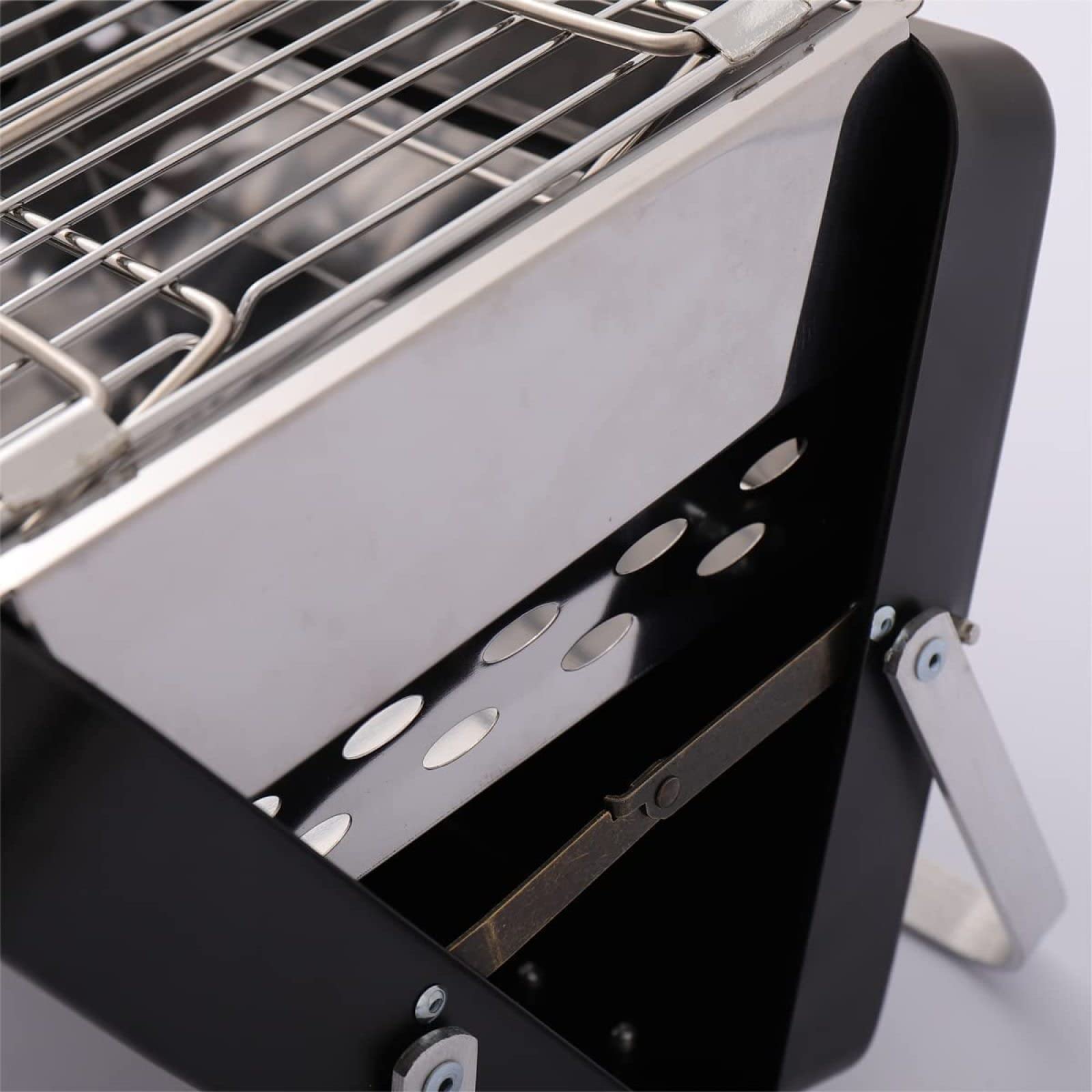 Parrilla de carbón portátil Parrilla de Barbacoa Barbacoa Plegable Kits de Herramientas de Parrilla de Acero Inoxidable para pícnic al Aire Libre Patio Patio Trasero Camping