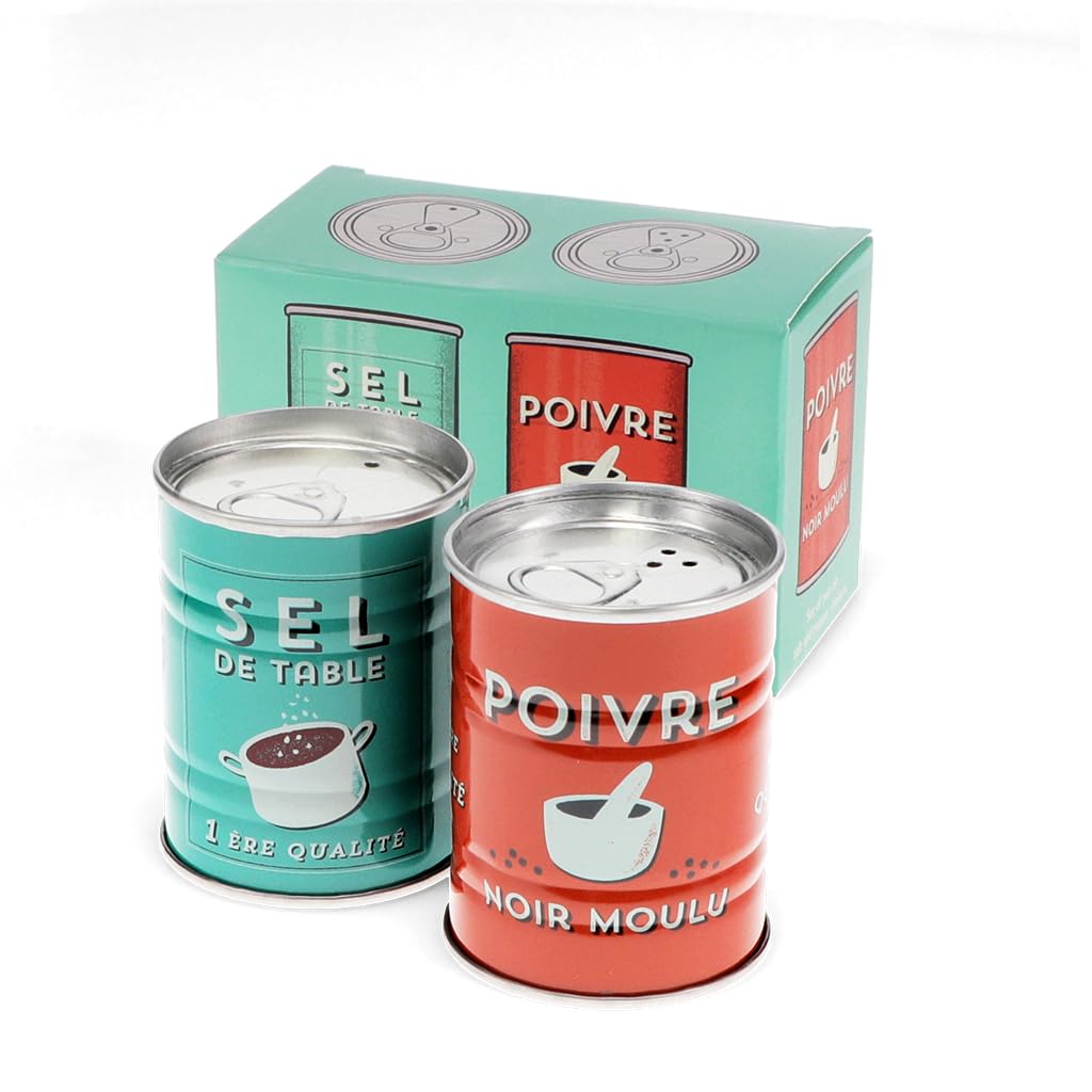 REX London Salt and Pepper Shakers Set, Modern Table Seasoning Pots, Compact Salt Dispenser and Pepper Pot, Stylish Kitchen Dining Accessories, Novelty Design Salt & Pepper Set โ image 1