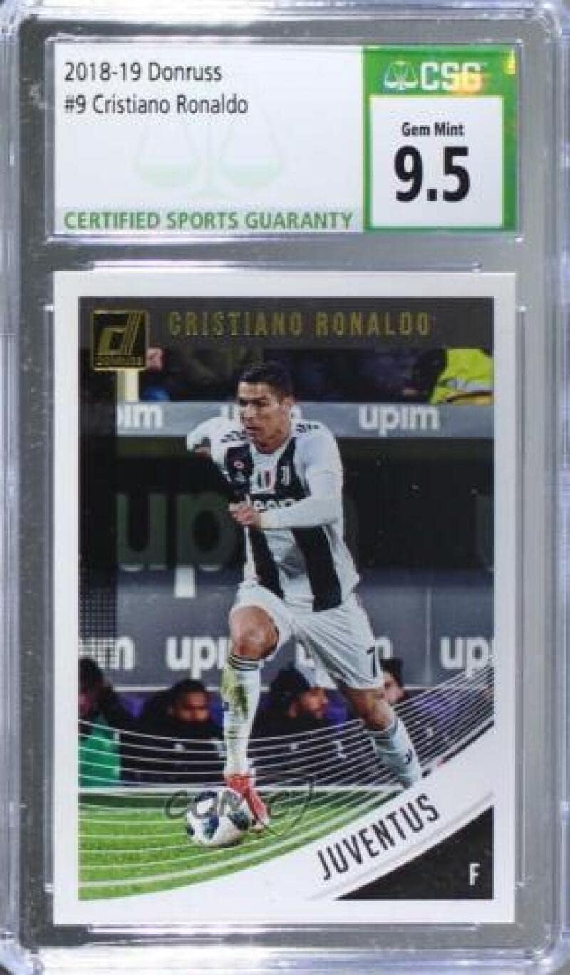 2018-19 Panini Donruss #9 Cristiano Ronaldo Juventus Soccer Card CSG 9.5