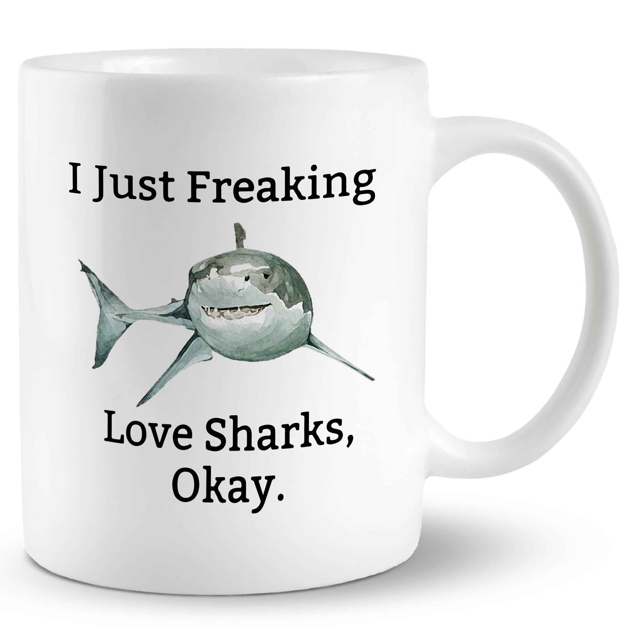 JRTW Shark Mug, Shark Coffee Mug, Shark Cup, Shark Gifts for Shark Lovers, Shark Themed Gifts, Gifts for Shark Lovers, Shark Lovers Gifts Coffee Mug Cup for Kids Women Men