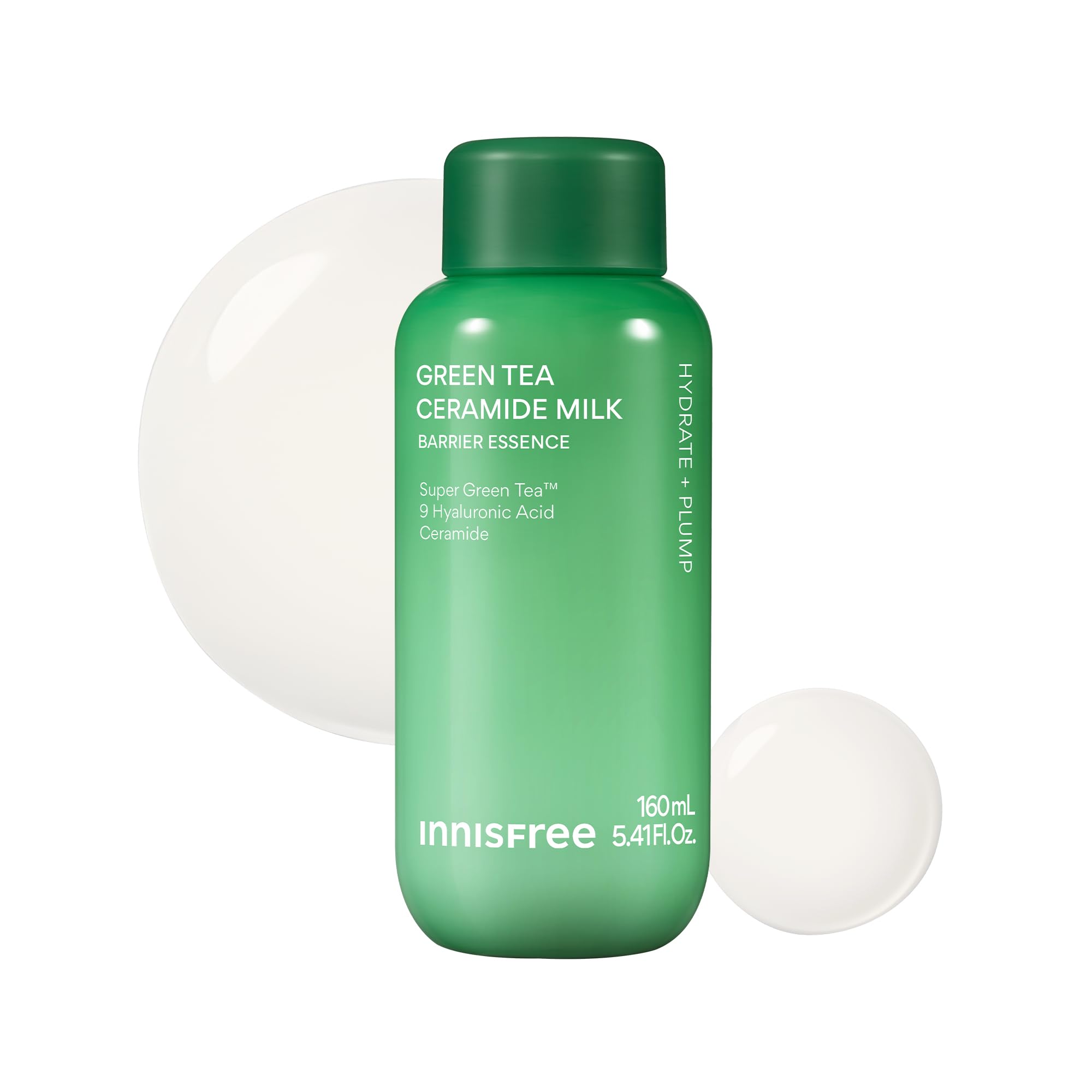innisfree Green Tea Ceramide Milk, Hydrating & Lightweight Milky Toner for All Skin Types including Acne-Prone and Sensitive Skin, Available in Gift Set
