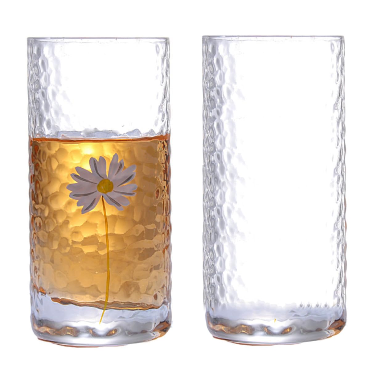 Gobelets en verre style japonerie motif floral cadeau idéal anniversaire