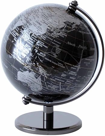 Amazon ぼん家具 インテリア地球儀 英語表記 書斎 オシャレ 知的 大人のインテリア ブラック 小 地球儀 文房具 オフィス用品