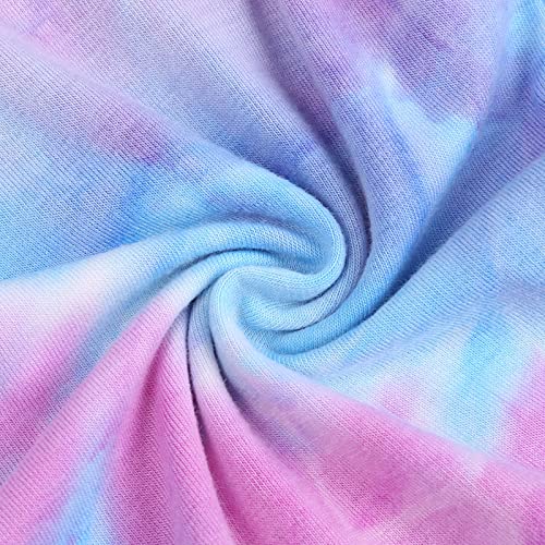 IKFIVQD Roupas para crianças, crianças, meninos e meninas, roupas esportivas casuais tie dye estampa