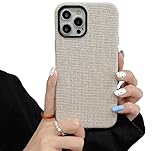 iPhone 14 Pro Max case - Crafted with Premium Woven Canvas Fabric - Checkered Pattern. Slim W/Firm-F