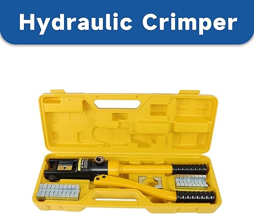 Miniatura 2 de WFLNHB Herramienta de prensado de terminales de terminal de cable de alambre hidráulico de 16 toneladas con 11 troqueles YQK-300 apto para cables de