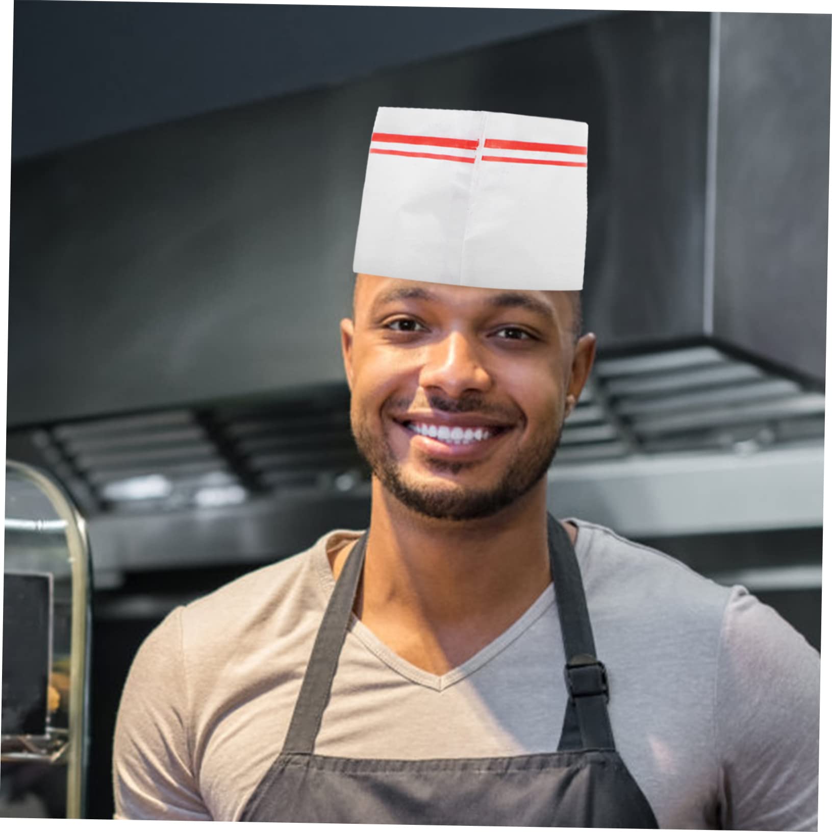 Beaupretty Gorro de Cocina Desechable de Papel 80 Unidades para Restaurante | Color Blanco, Diseño Unisex, Paquete de 80 Piezas, Uso en Pubs y Hoteles
