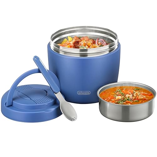 Termo para alimentos calientes para adultos y niños, 34 onzas, termo para sopa de boca ancha, aislamiento al vacío, caja Bento a prueba de fugas con