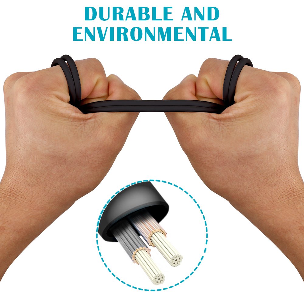 Senhai Cables de extensión Aplicabilidad con Nintendo NES Classic Mini Edition Controlador, 2 Paquetes de 10 pies / 3 m Cables Extensibles para Wii Remoto y Wii Nunchuck Controlador