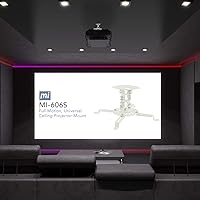 Vista 5 de Mount-It! Low Profile Projector Ceiling Mount [30 lbs Capacity] Universal Bracket 360 Full Motion Rotation with 30 Degree Tilt and Roll 6 Inches