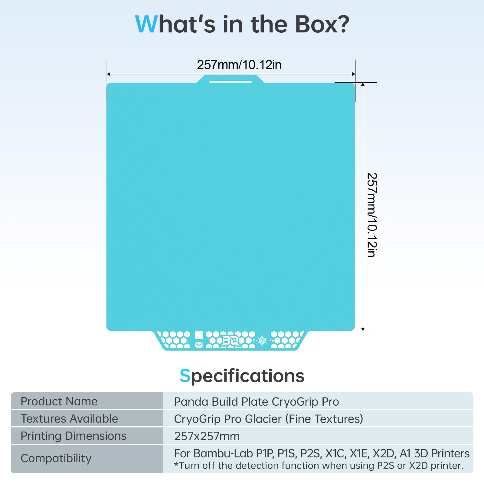 Bambu Lab 3D Printer Build Plate - CryoGrip Pro Glacier -9 Bambu Lab 3D Printer Build Plate - CryoGrip Pro Glacier -9