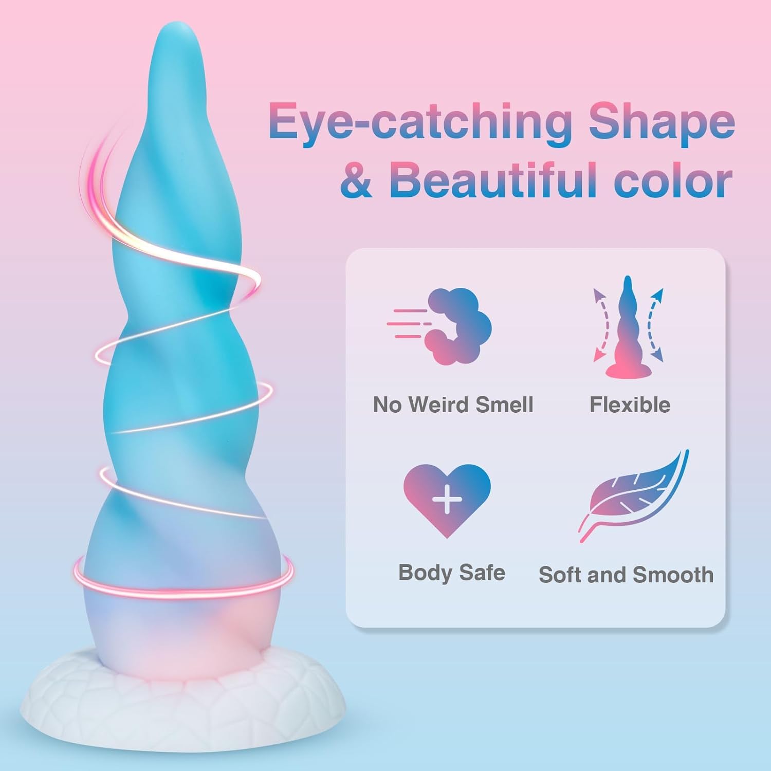 Huge Thick Monster Dildo for Women - 8.6 Inch Realistic Fantasy Big Silicone Anal Dildo with Strong Suction Cup for Hands-Off Play, Soft G Spot Prostate Massager Adult Sex Toys for Female and Couples