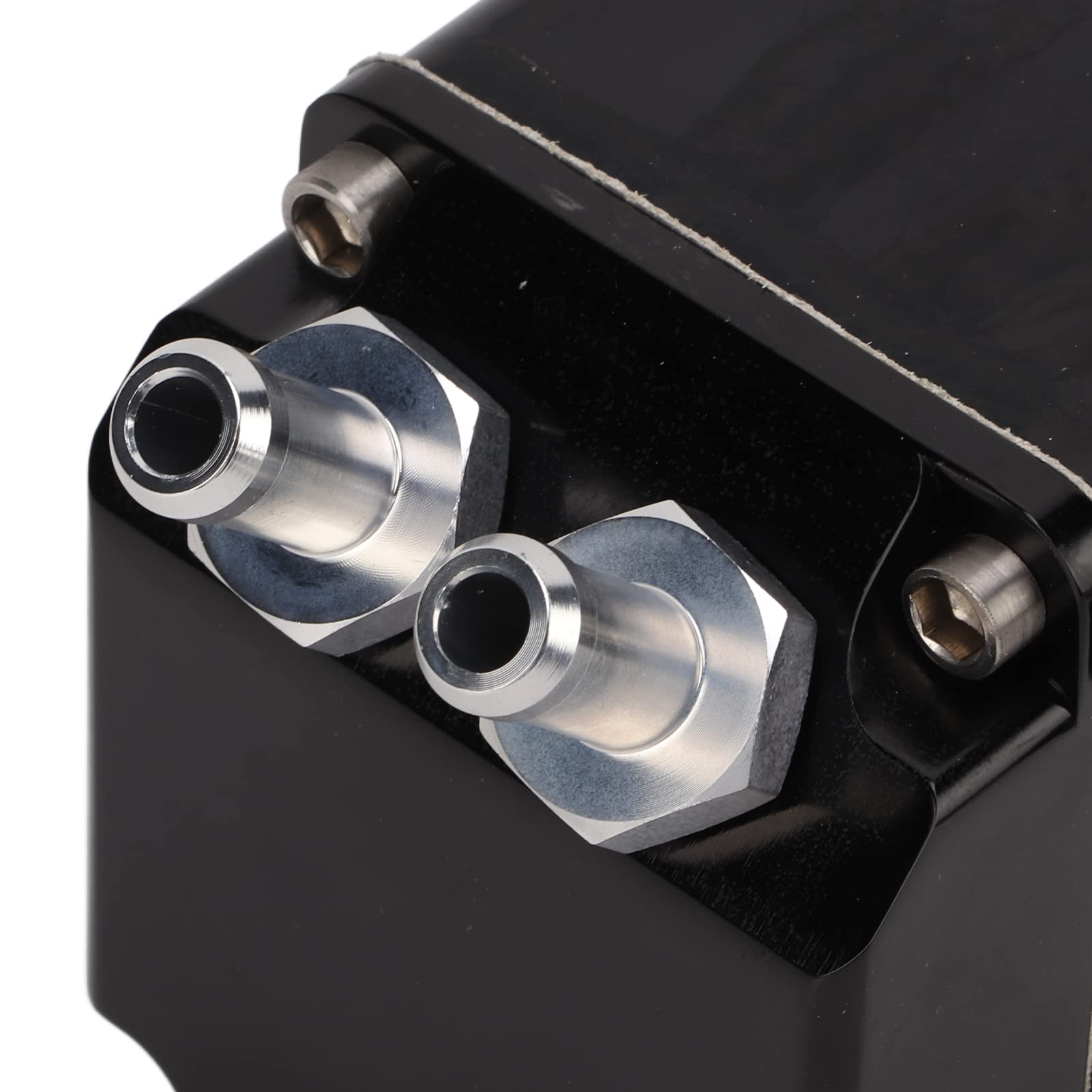 Tbest Oil Catch Tank Kit, Motoröl Catch Can Kit 750ml Fassungsvermögen Aluminiumlegierung Ersatz für Camaro(Schwarz)