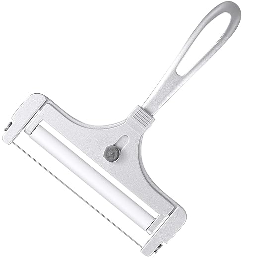 Cheese Slicer with Wire Adjustable Cheese Slicer for Block Cheese Heavy Duty Stainless Steel Cheese Slicers with Wire for Soft and Semi Hard Cheeses