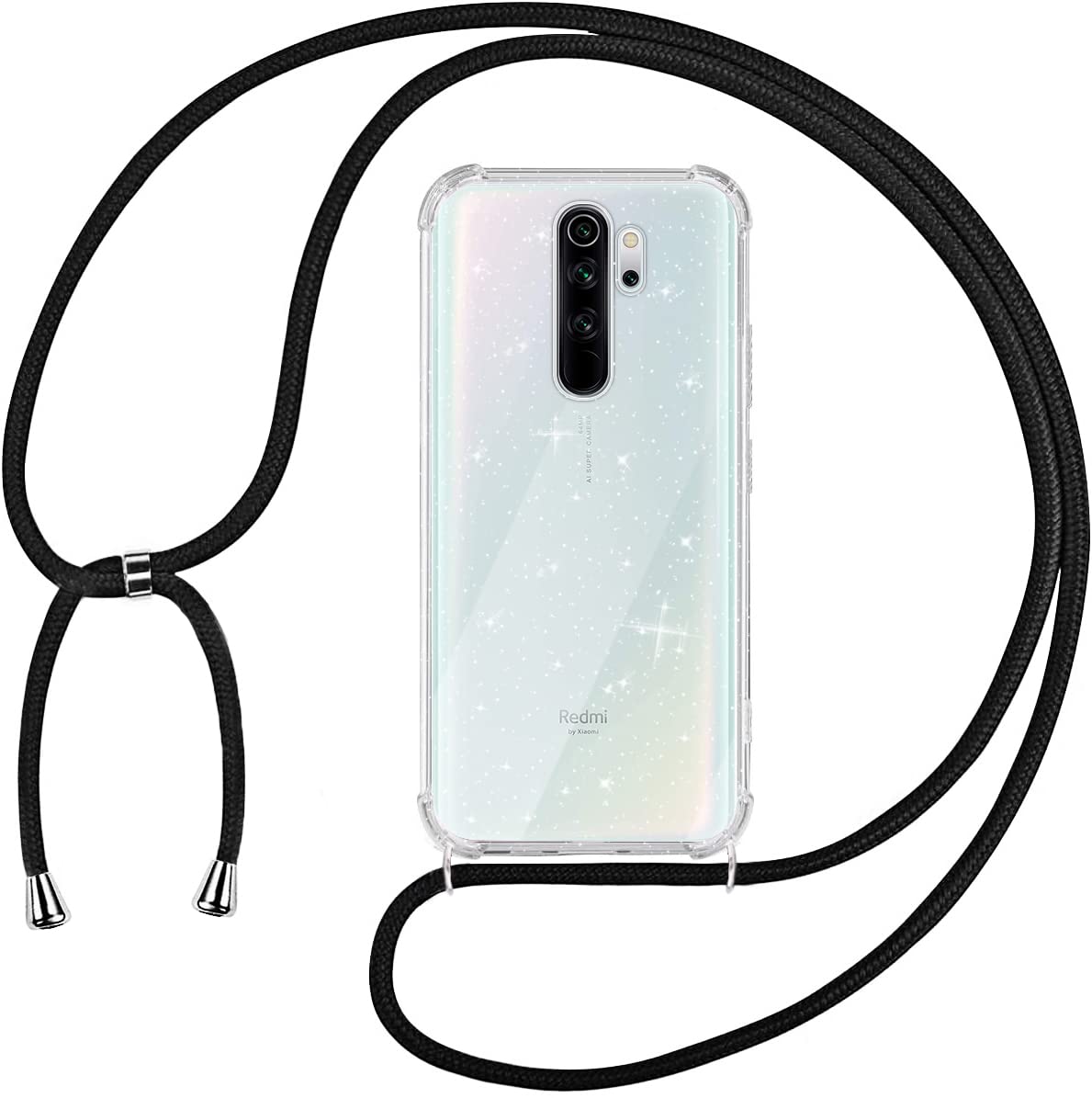 Coque Silicone Avec Cordon (collier) Pour Xiaomi Redmi Note 8 Pro - Transparente - Neuf