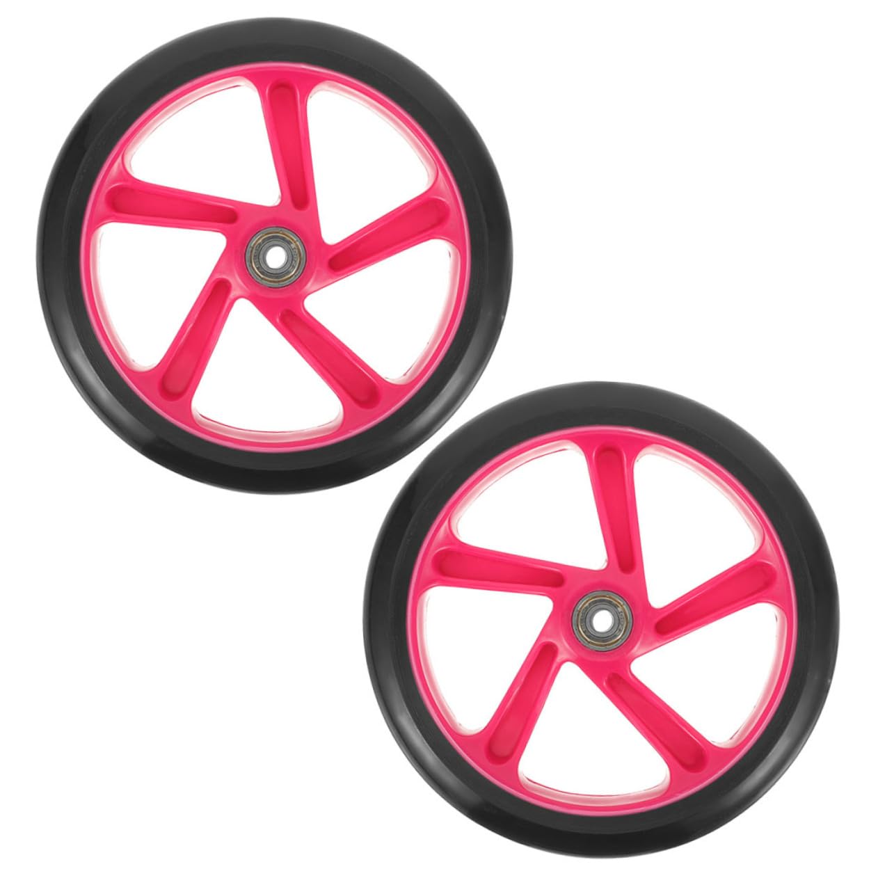 Kisangel 2pcs Convenient Non Skid Scooter Wheels Durable Wear Resistant PU Skateboard Replacement Wheels Easy Installation for Smooth Riding for Skateboards Scooters and More