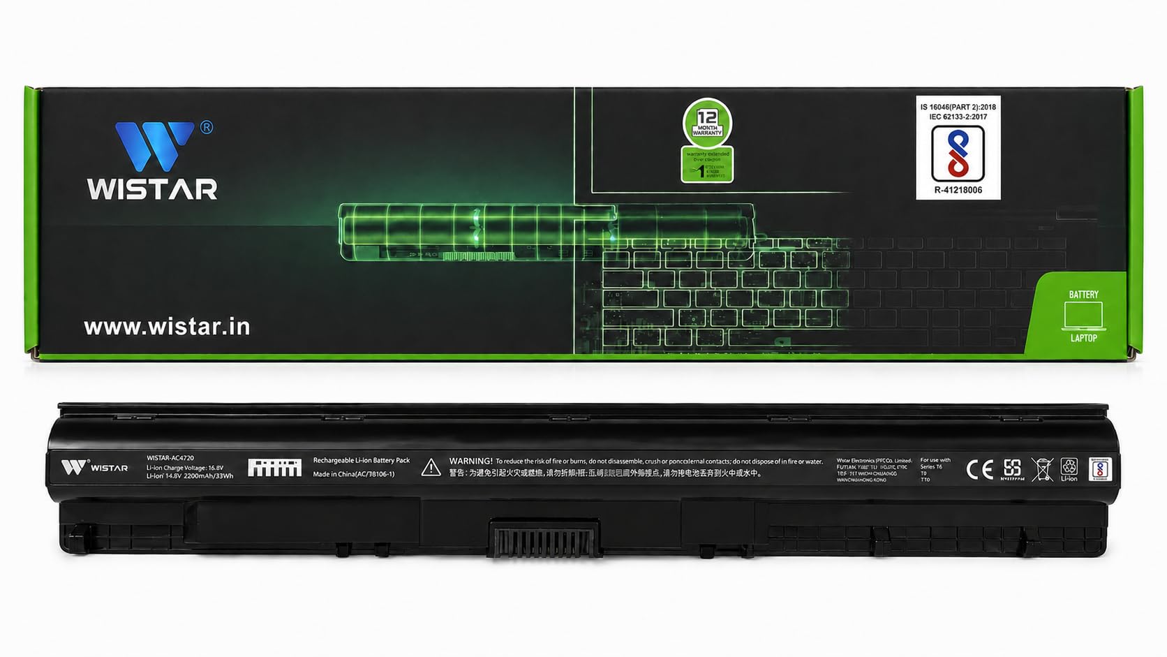 WISTAR Type M5Y1K Battery for Dell Inspiron 15 5000 3000 Series 5566 5555 5558 5559 5758 3567 3551 3552 3558 14 3451 3452 3458 5458 17 5755 5758 5759 GXVJ3 HD4J0 WKRJ2 VN3N0 P51F P47F P63F P64G