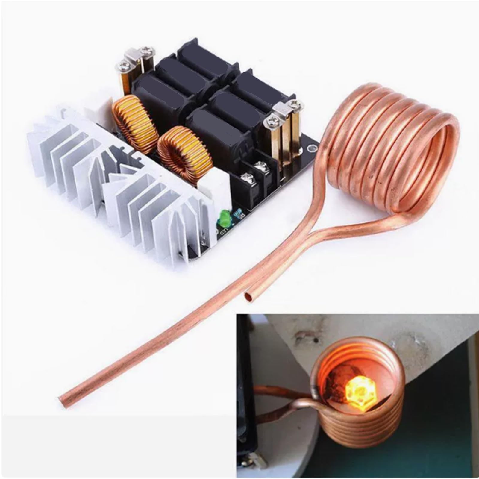 Nagrzewnica indukcyjna, Nagrzewnica Indukcyjna 1000 W Płyta Sterownicza Ogrzewanie Moduł Niskiego Napięcia Flyback DIY Narzędzia do