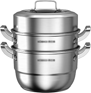 Steamer Cooker/Soup Pot/Food Grade 304 Stainless Steel,3-Layer Composite Pot Bottom,Steamed Crab,Porridge,stewed Chicken Soup，32cm